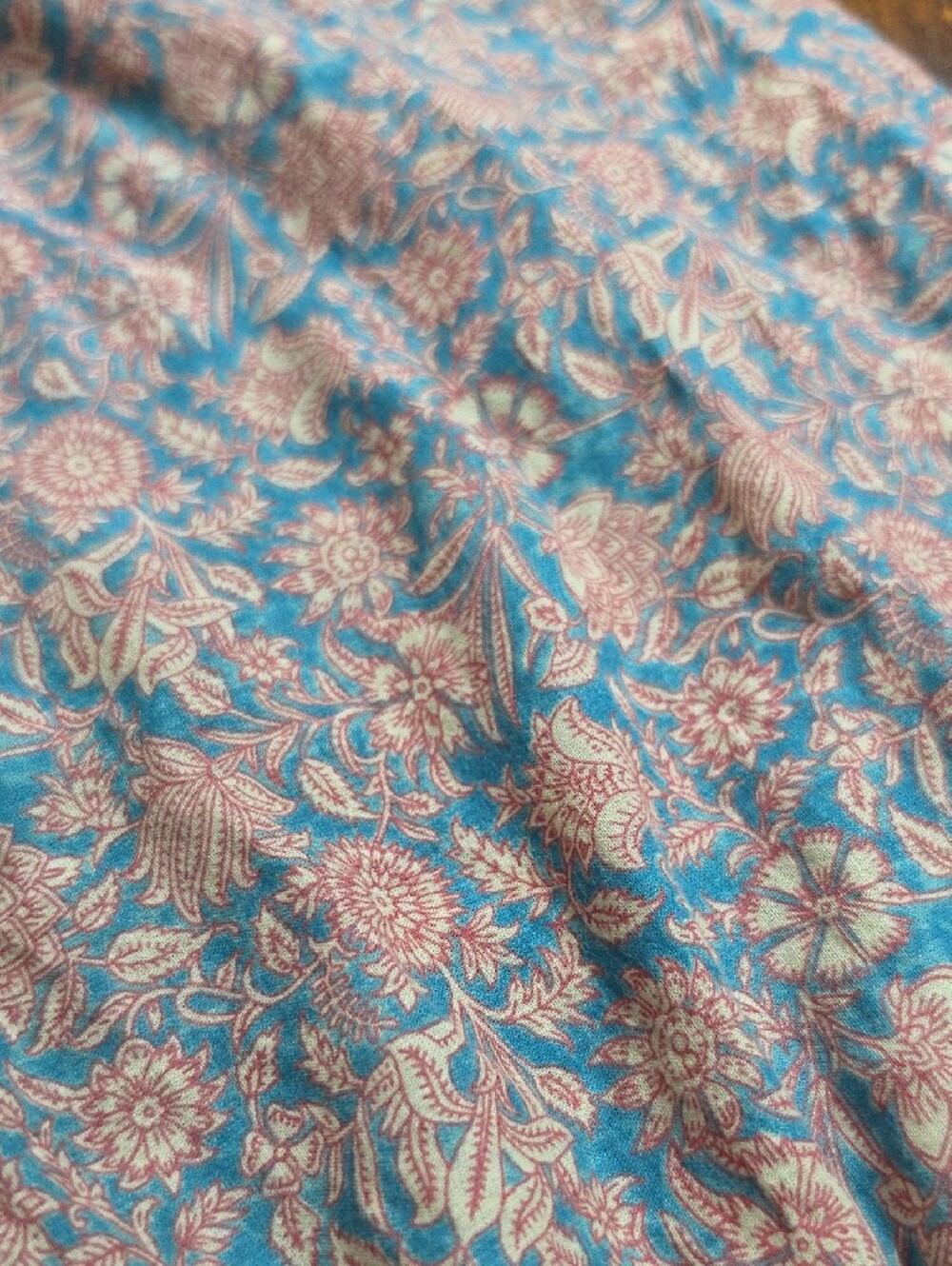 NATURAL LIFE | Floral Block Print Tiered Cotton Tassel Long Maxi Dress | L - Picture 8 of 11